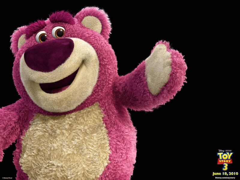 Lotso the bear from Toy Story 3