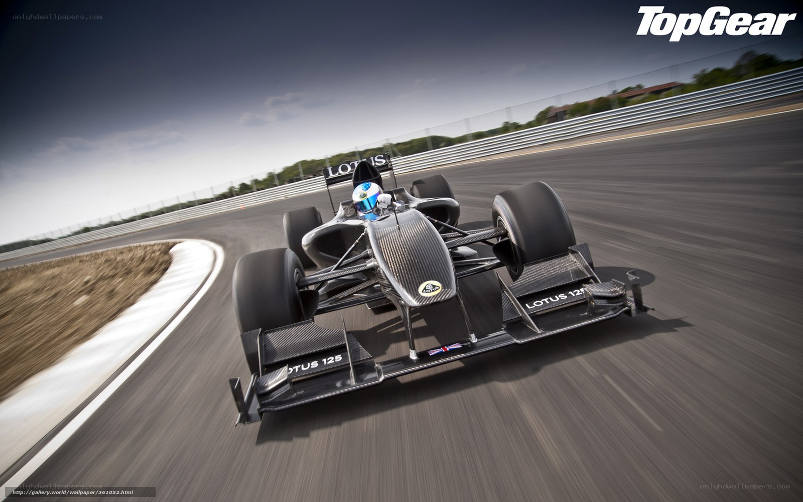 Lotus 125 race car on track