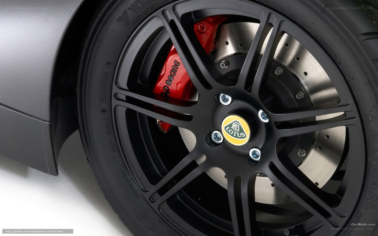 Lotus car wheel close-up