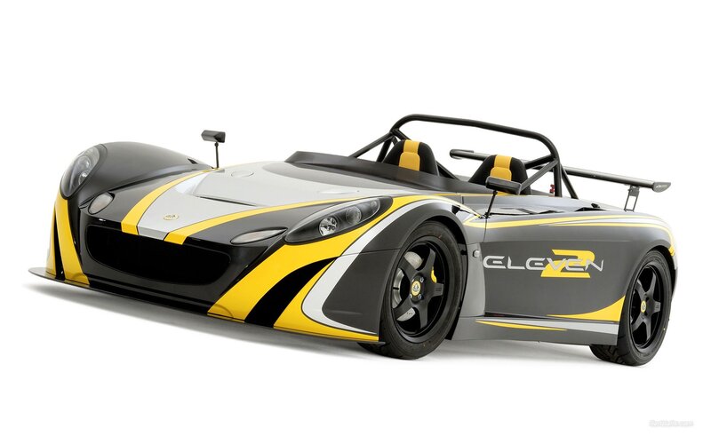 Lotus Eleven R Race Car — Black, Dynamic