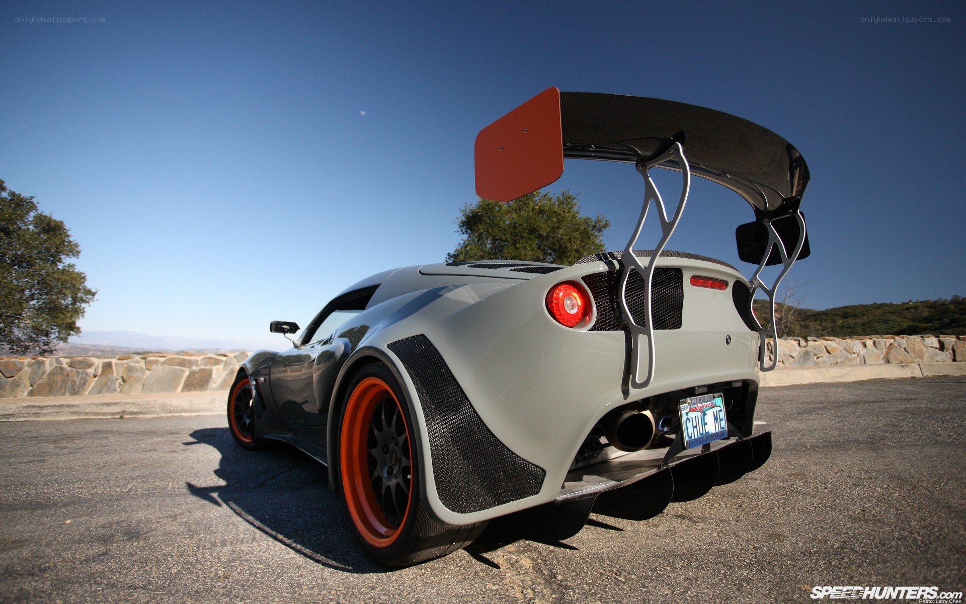 Lotus Exige with large rear wing