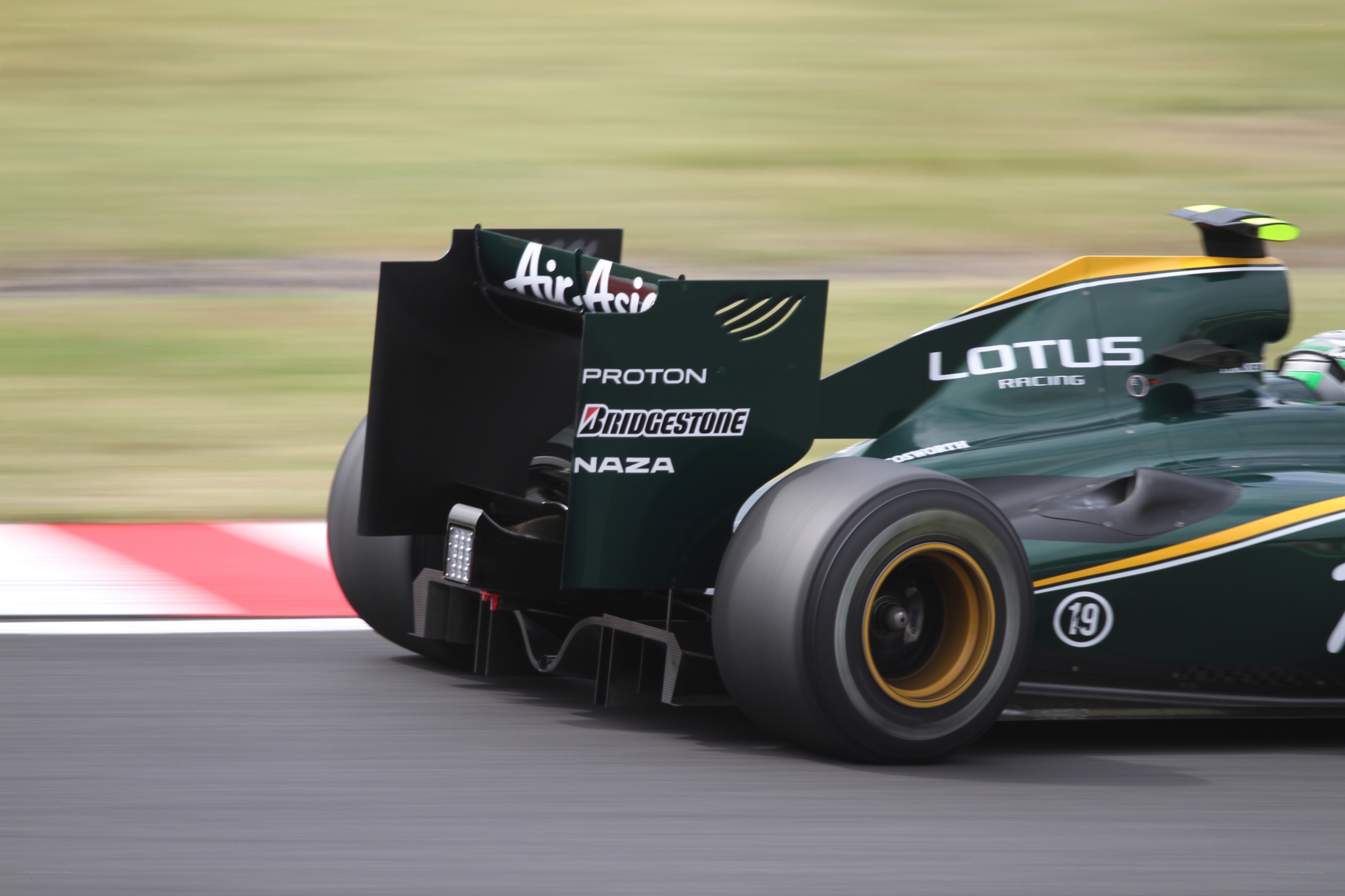 Lotus F1 car on track