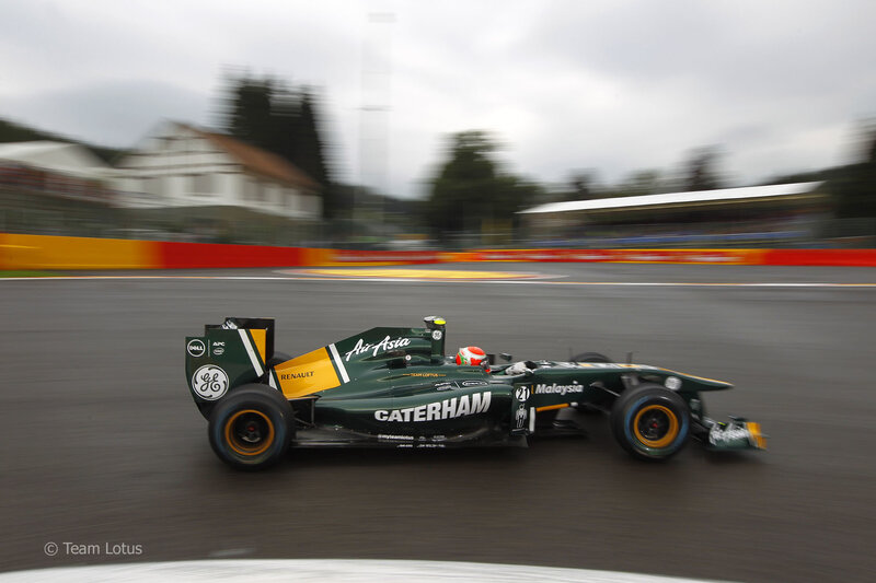 Lotus F1 car on track