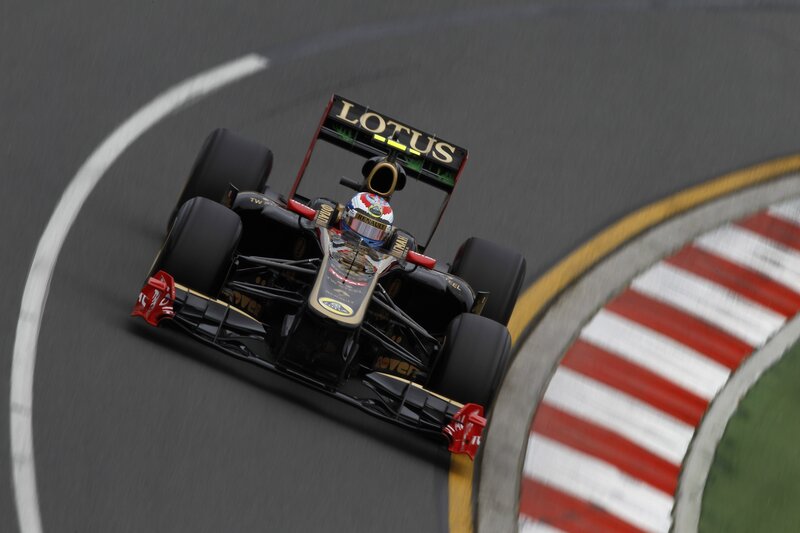 Lotus F1 car on track