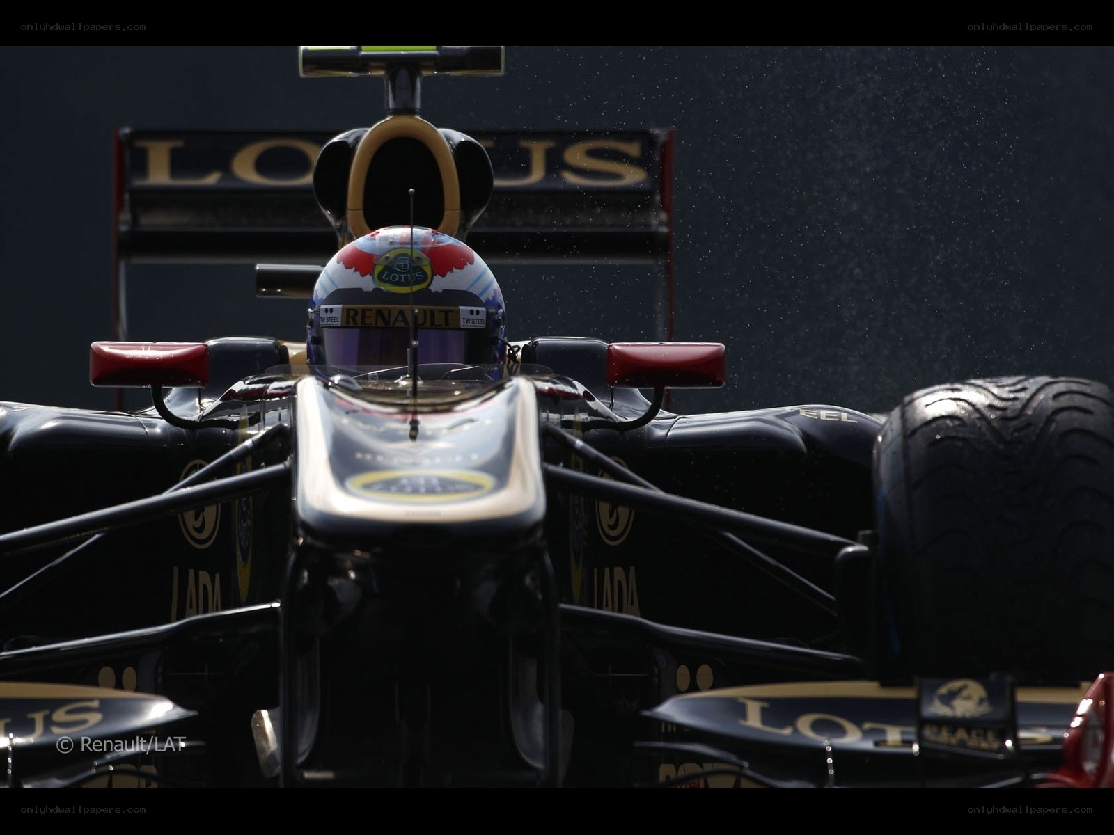 Lotus F1 car on track