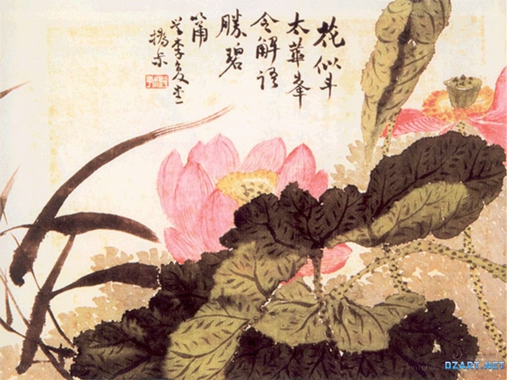 Lotus flower painting