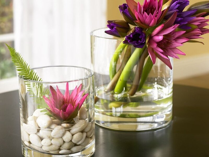 Lotus Flowers in Vases