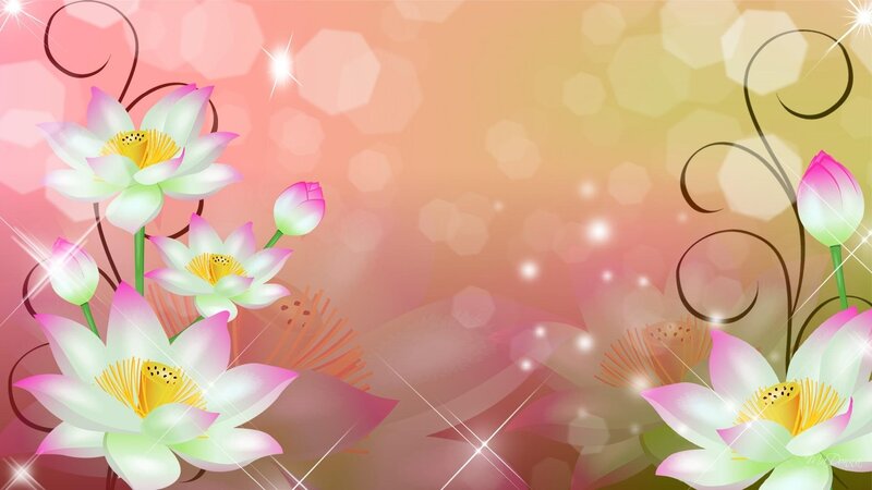 Lotus Flowers on Gradient