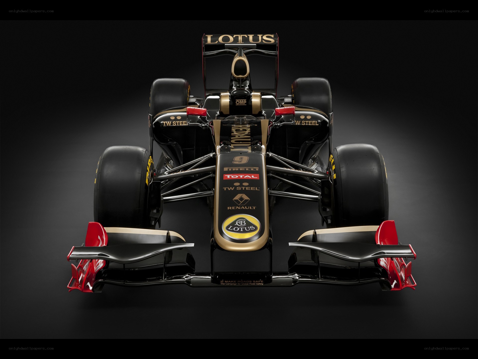 Lotus Formula 1 car front view