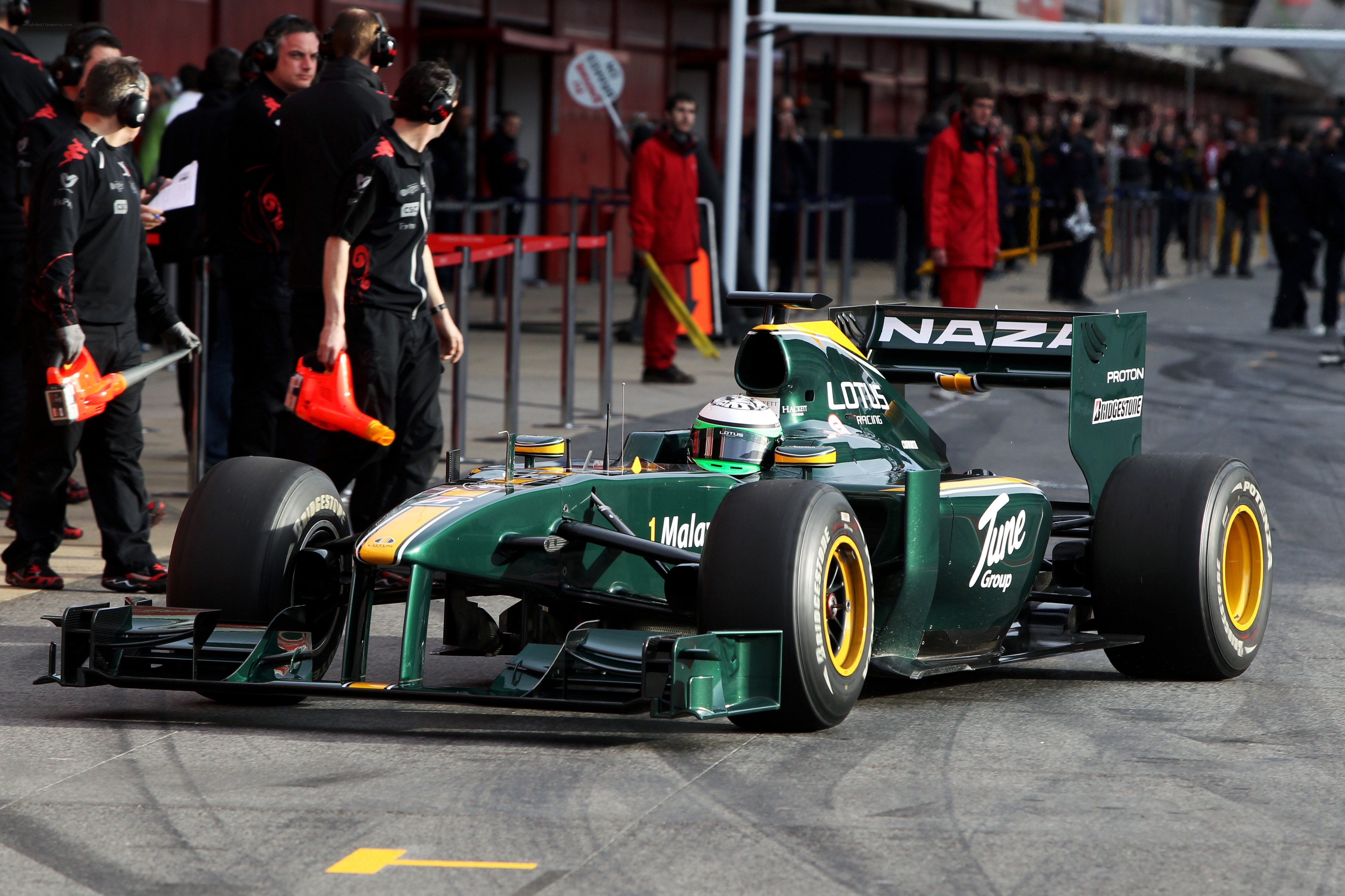 Lotus Formula 1 car on track