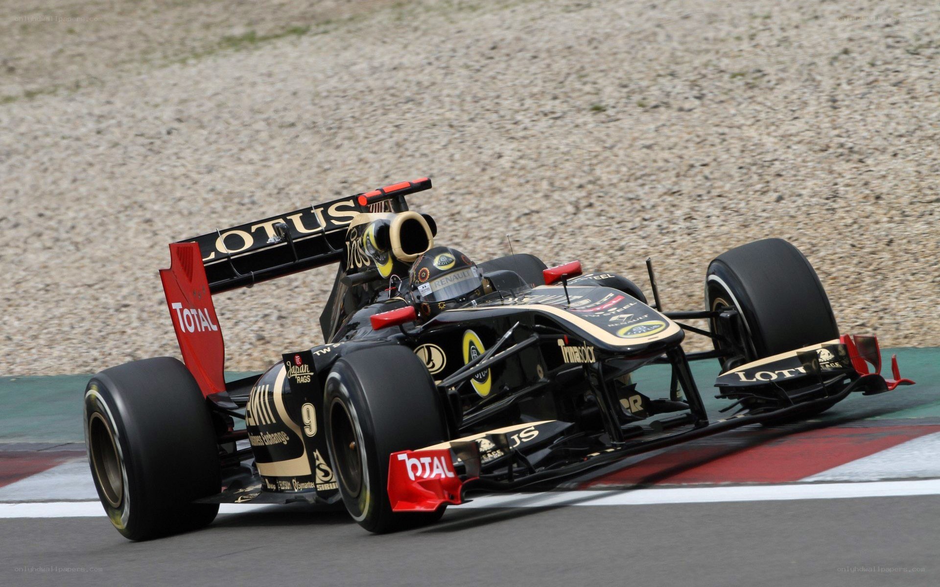 Lotus Formula 1 car on track