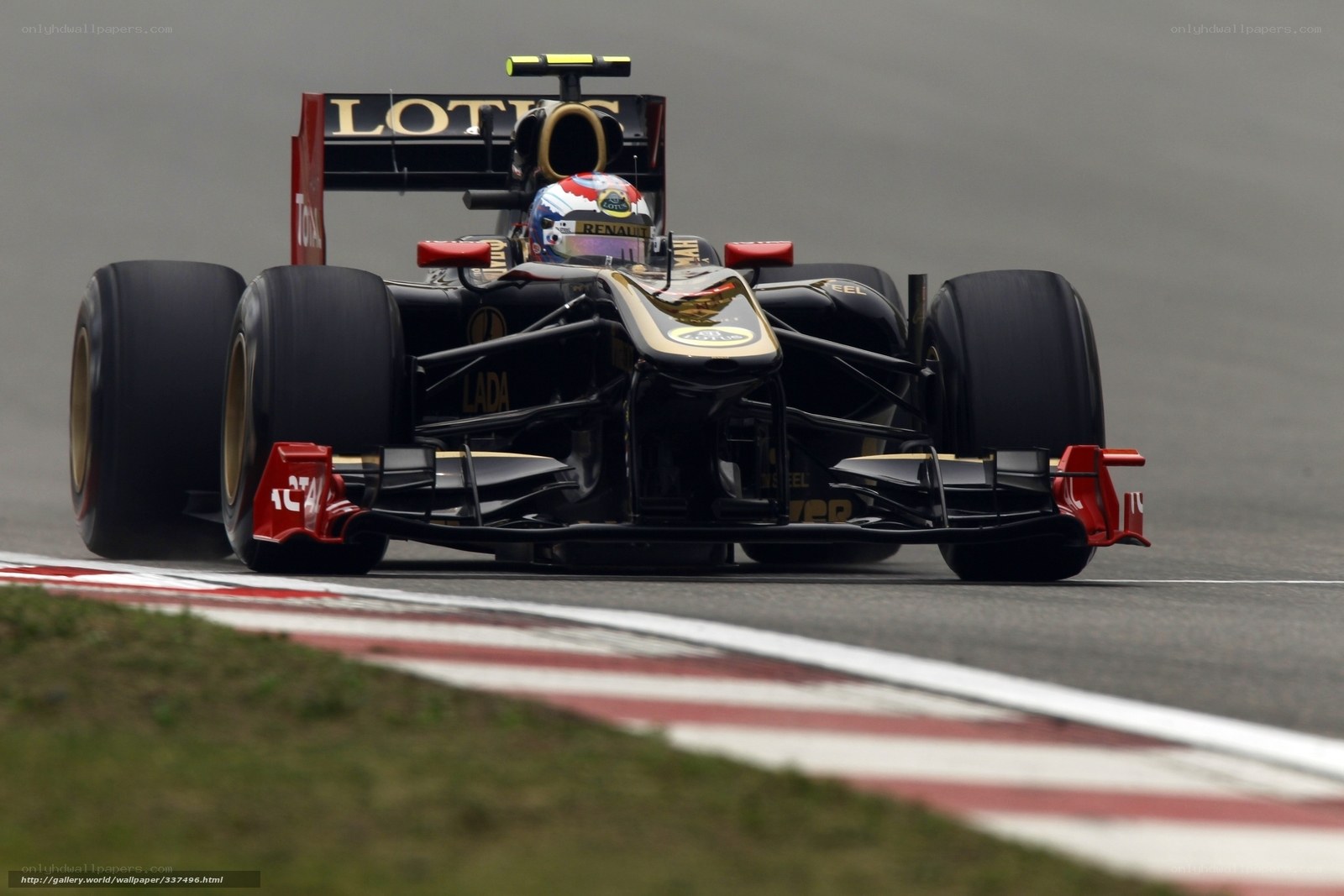 Lotus Formula 1 car on track