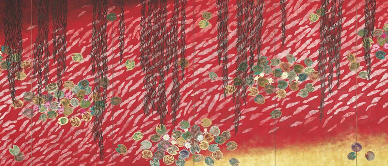 Lotus Leaves and Willow Branches