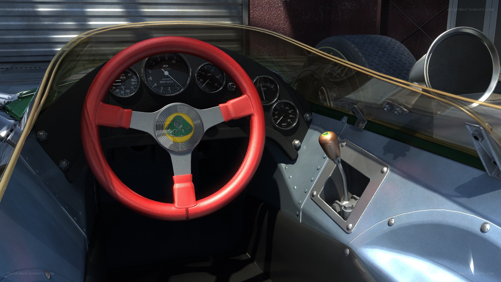 Lotus race car interior