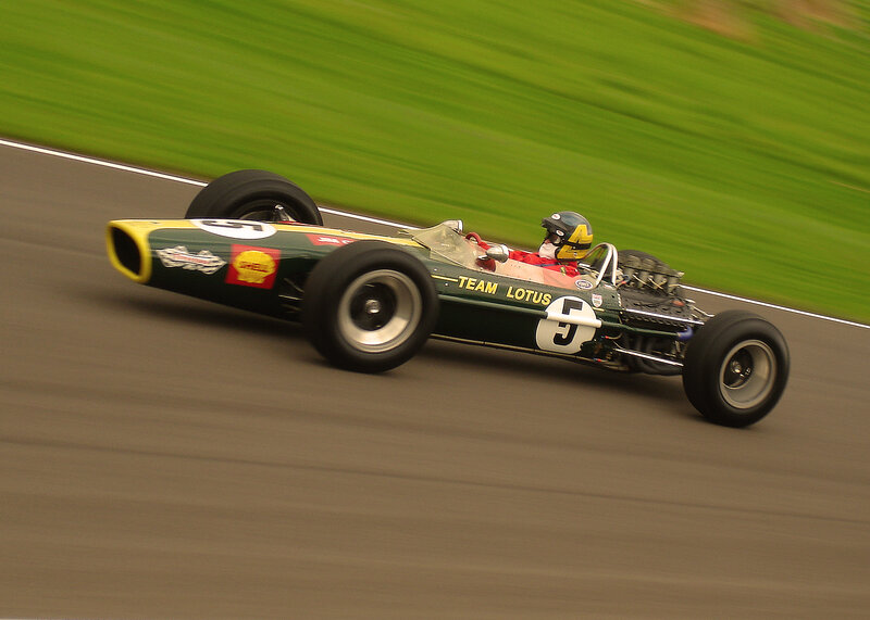 Lotus race car on track