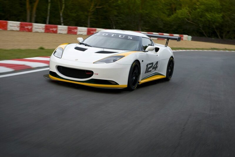 Lotus race car on track