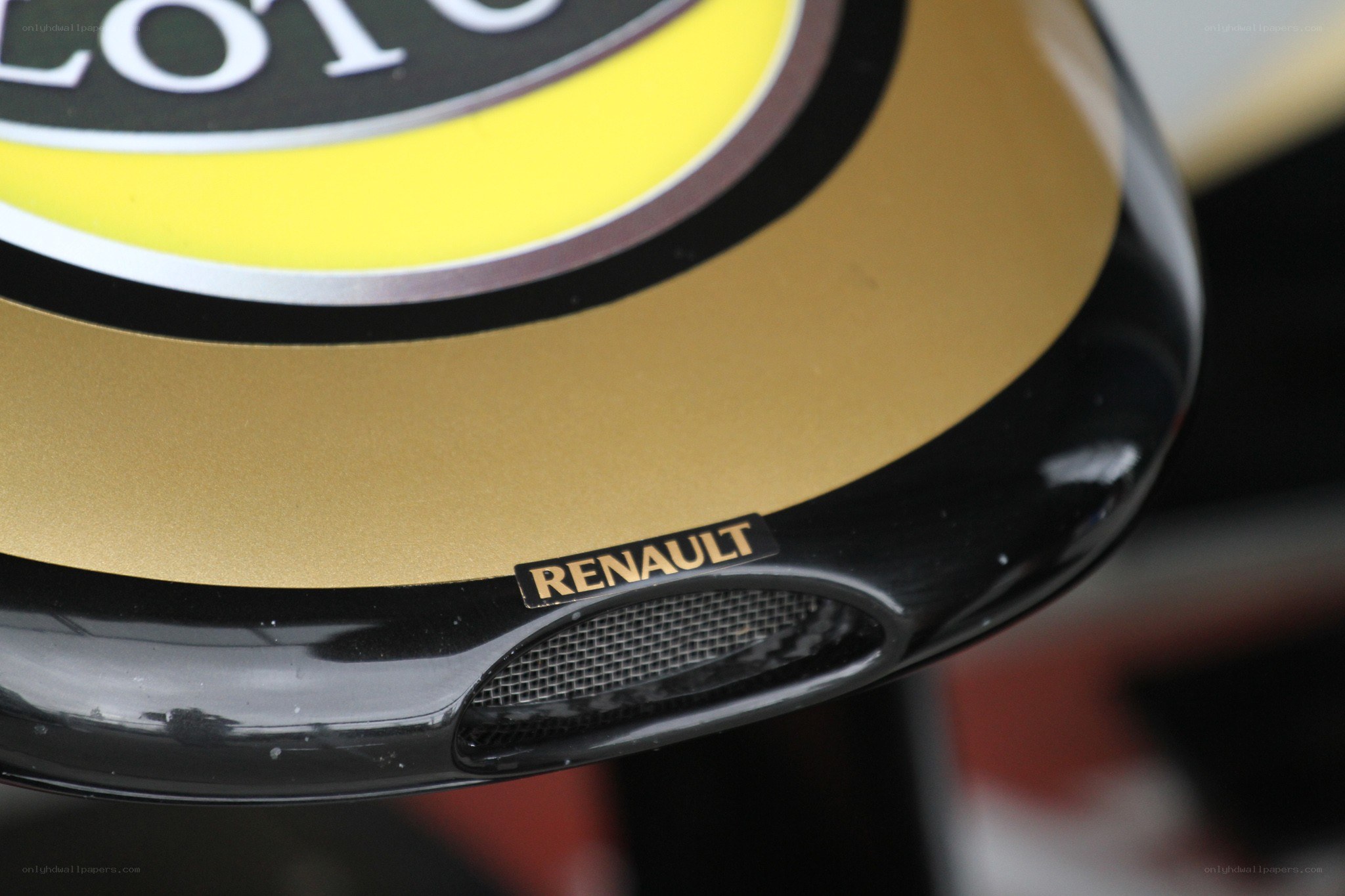 Lotus Renault logo detail