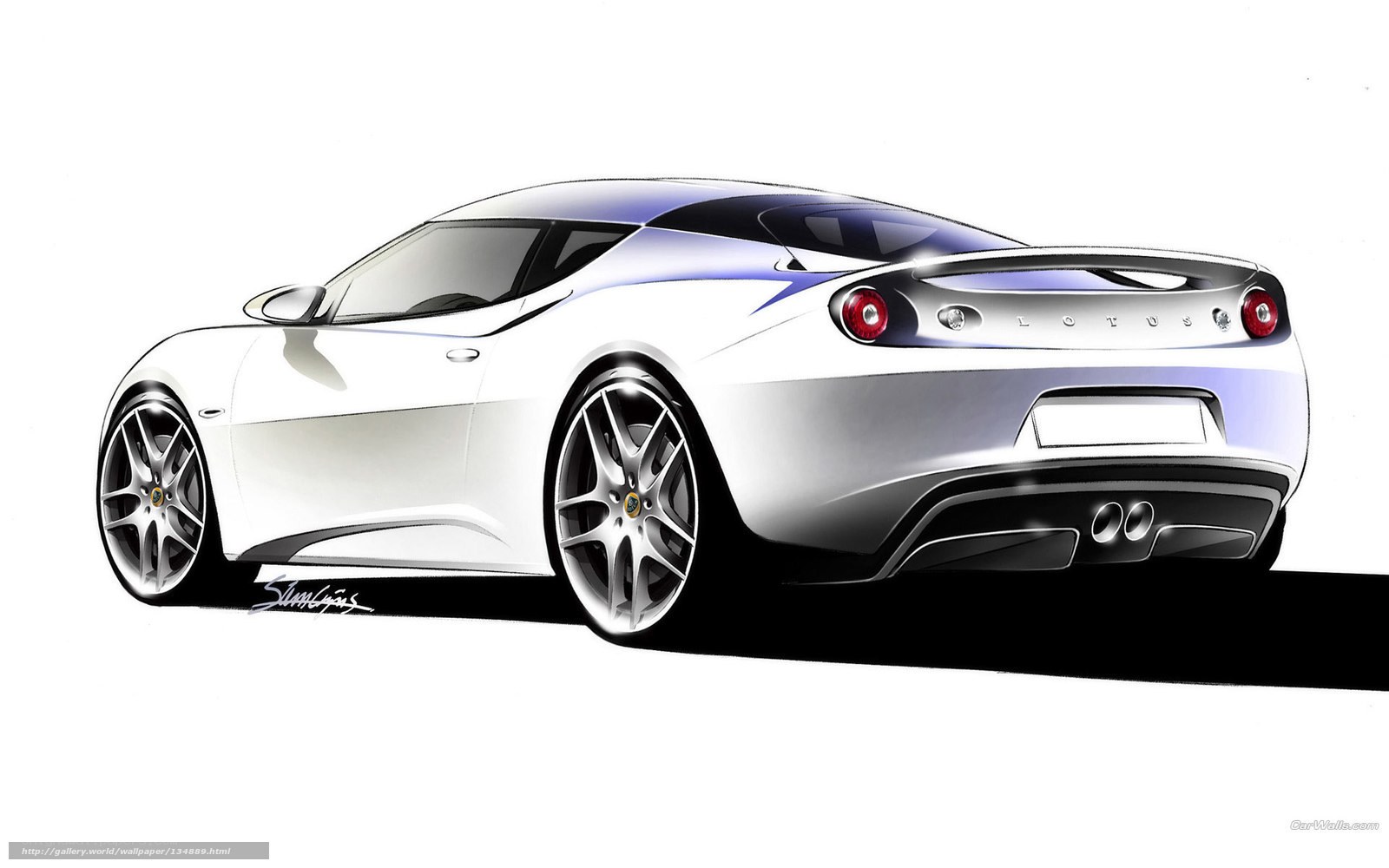 Lotus sports car design sketch