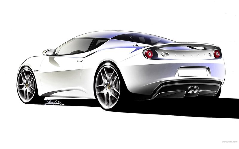 Lotus sports car design sketch