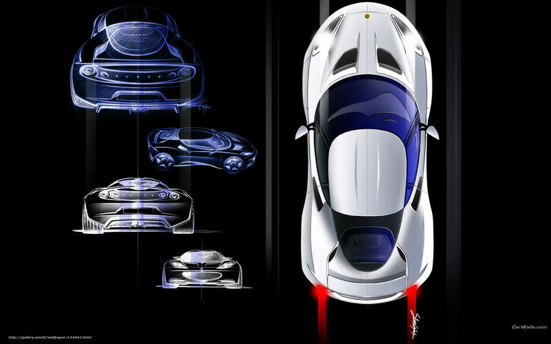 Lotus sports car design sketches