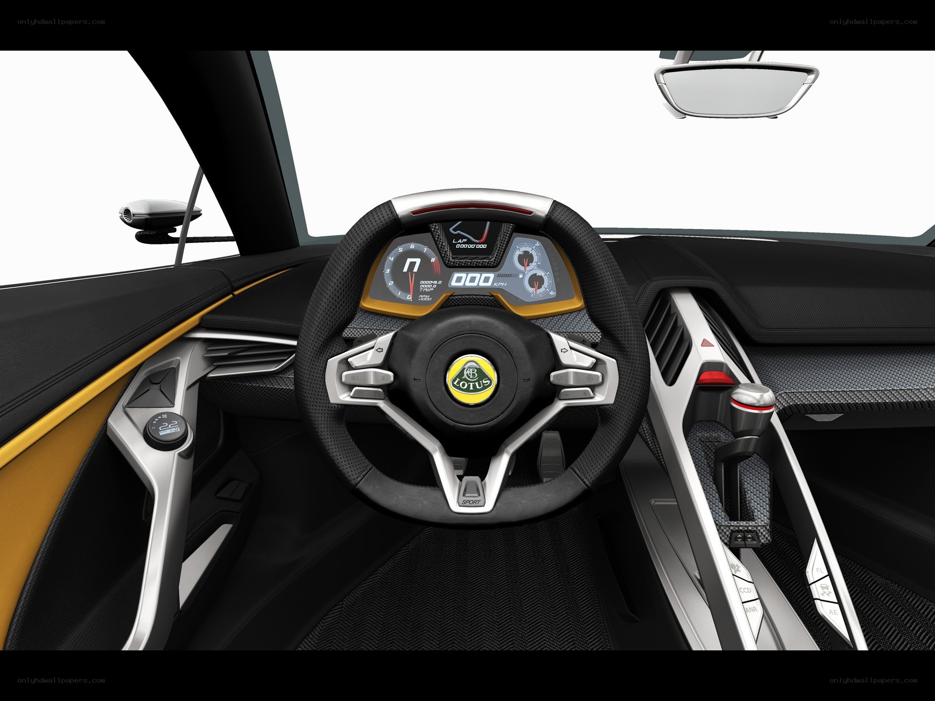 Lotus sports car interior