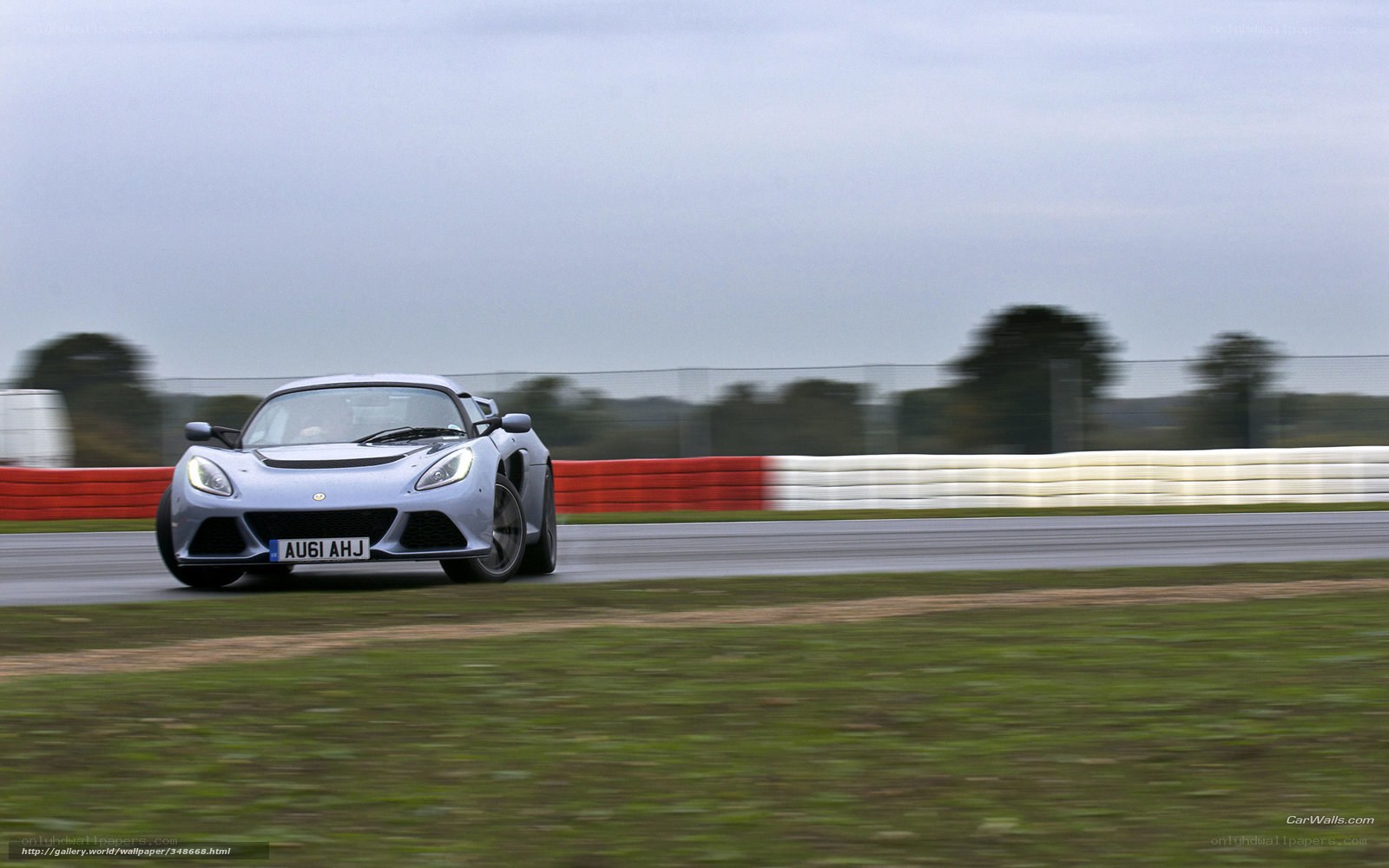 Lotus sports car on racetrack