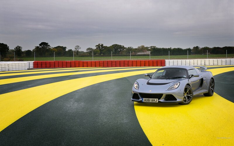 Lotus sports car on racetrack