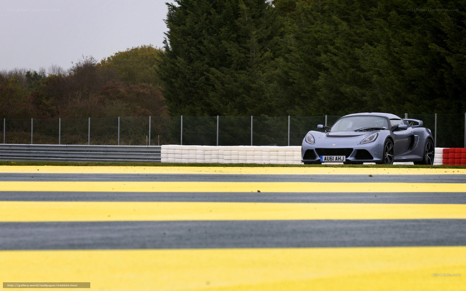 Lotus sports car on racetrack