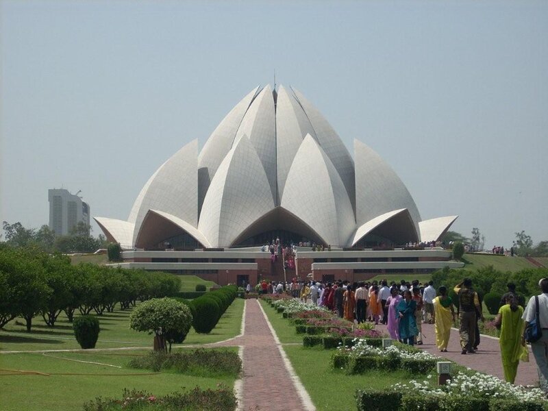 Lotus Temple Building — White, Serene