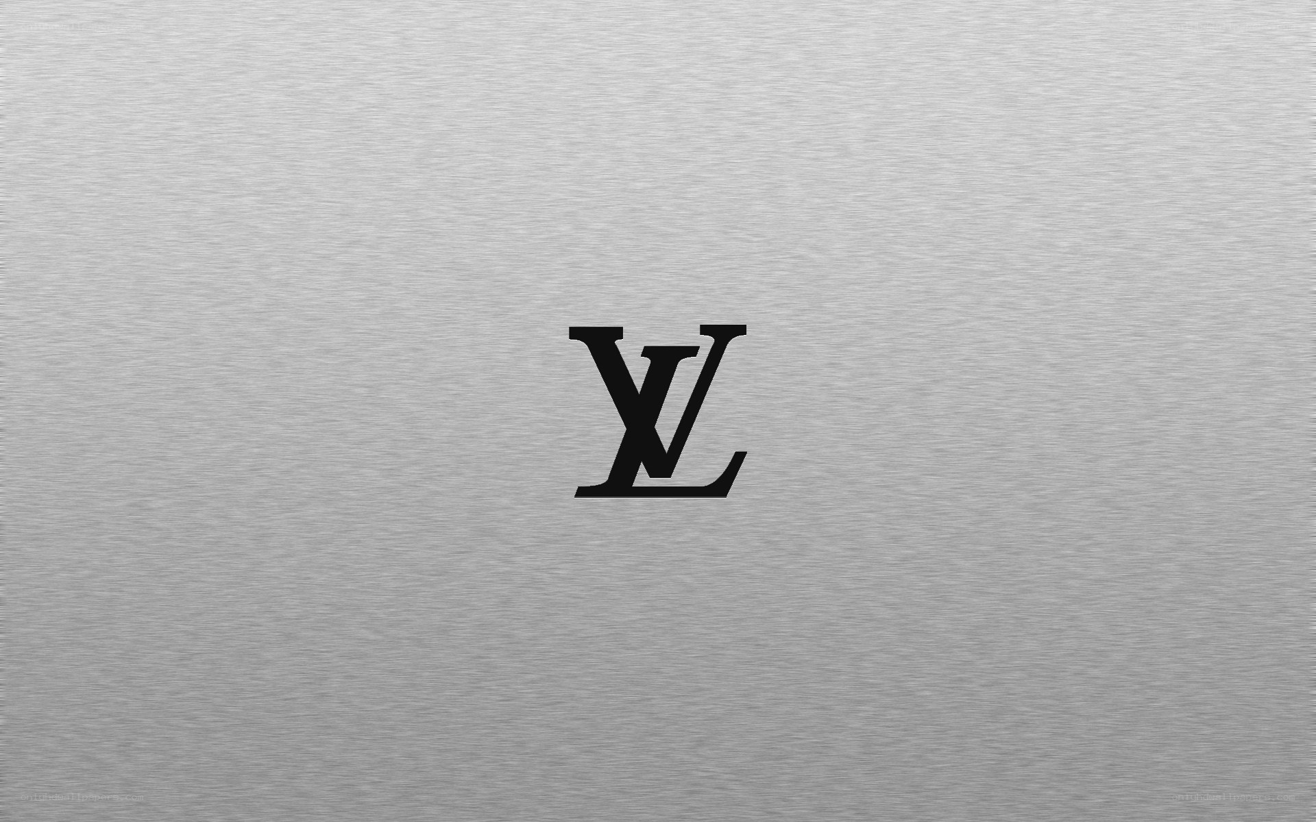 Louis Vuitton logo on metal