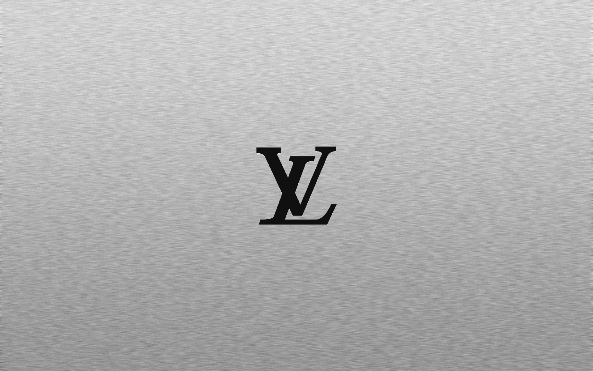 Louis Vuitton logo on metal
