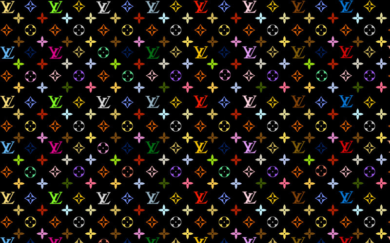 Louis Vuitton Monogram Pattern — Black, Patterned