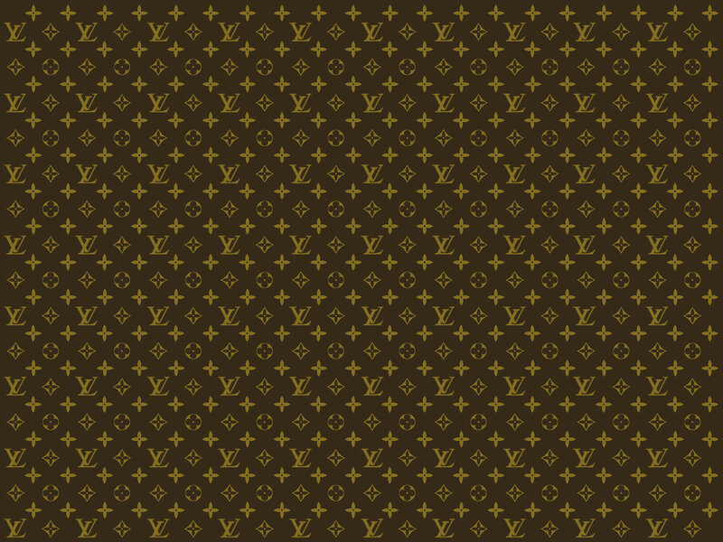 Louis Vuitton Monogram Pattern — Brown, Neutral, Vector Art, Logo