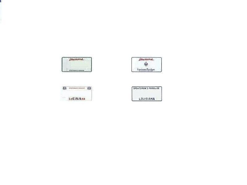 Louisiana license plate designs
