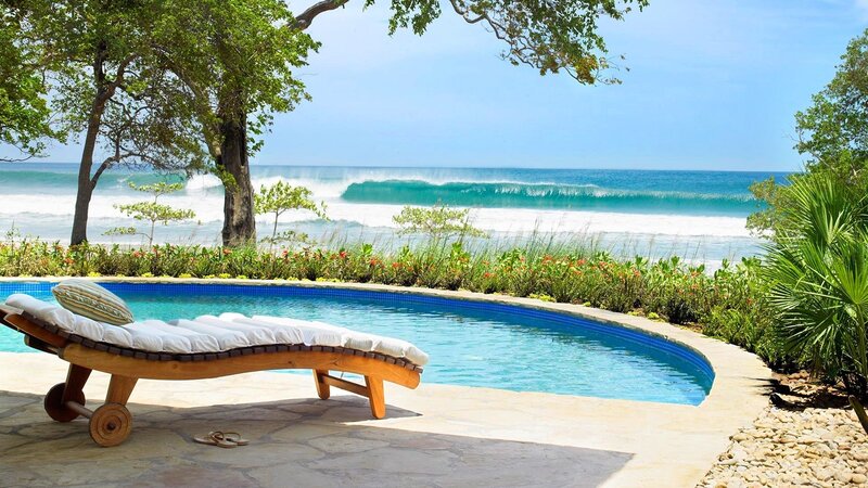 Lounge Chair by Pool — Blue, Serene