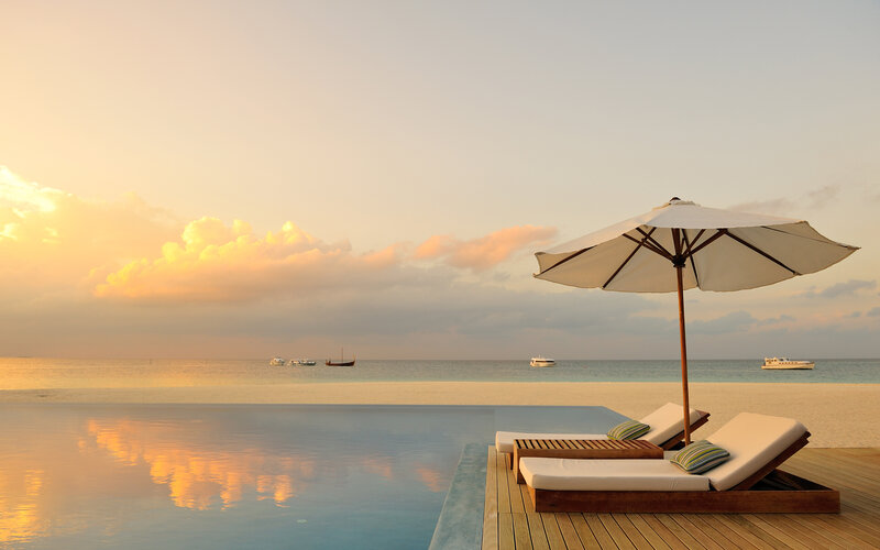 Lounge Chairs on Deck — Blue