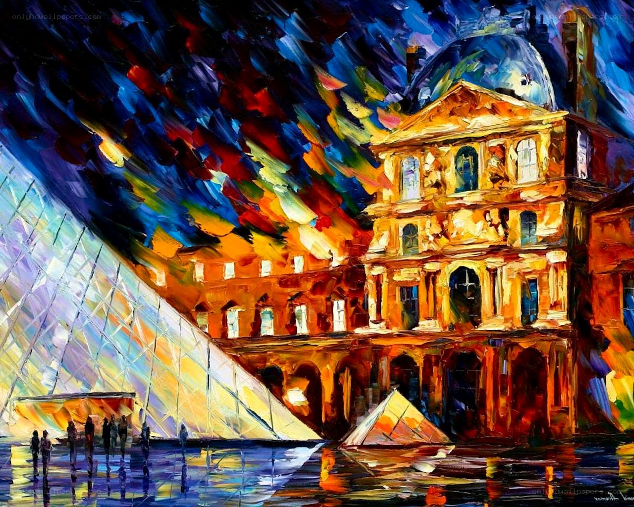 Louvre Museum at Night