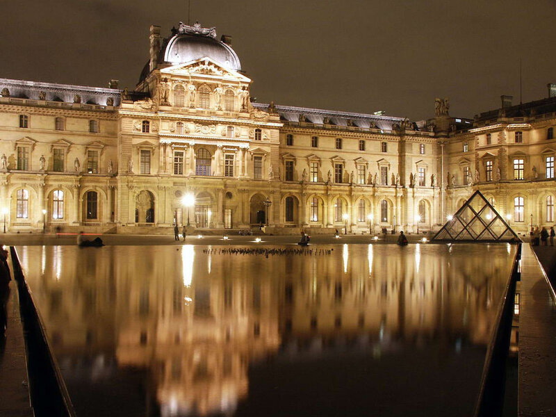 Louvre Museum at night