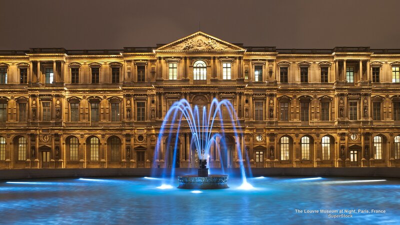 Louvre Museum at Night — Blue