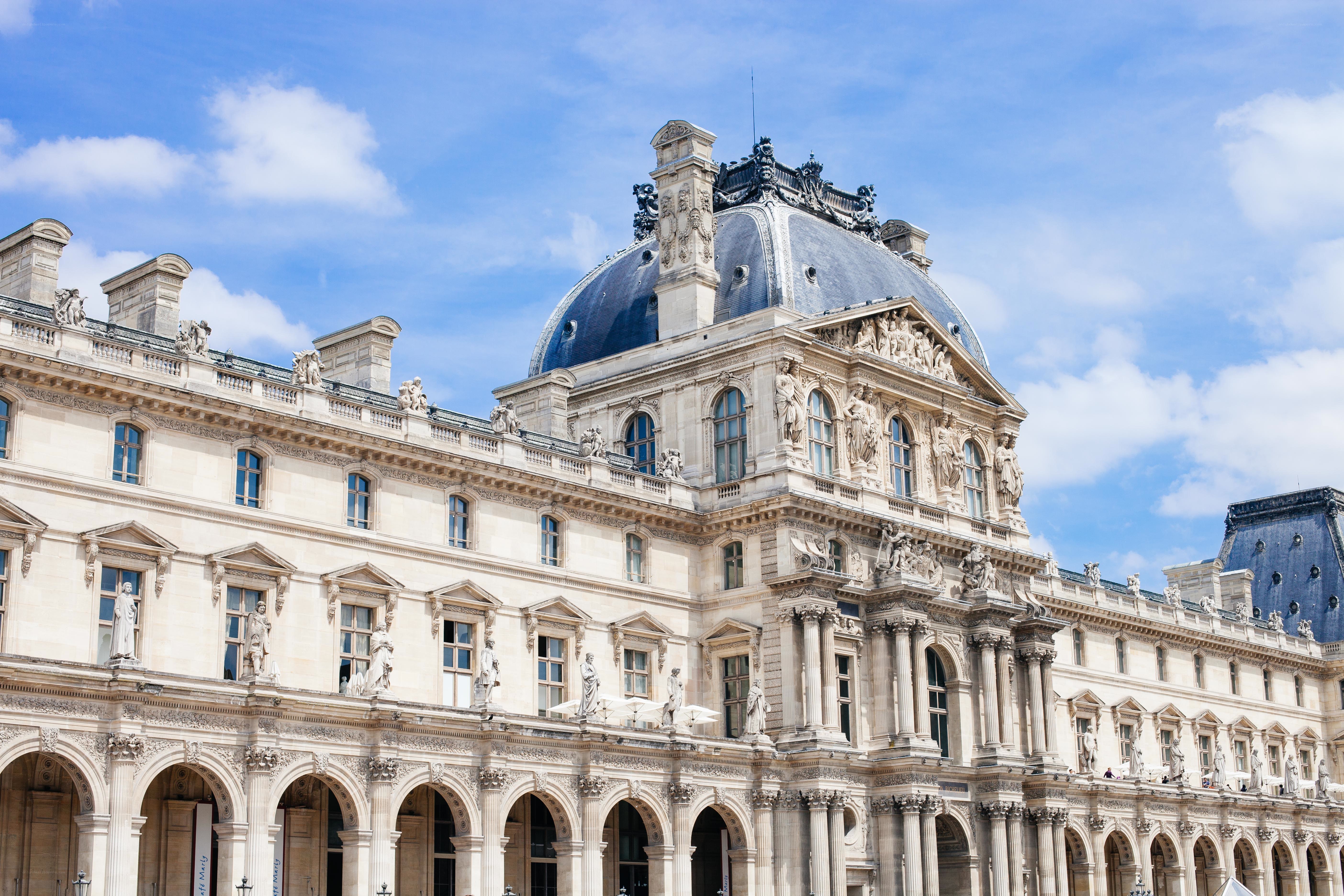 Louvre Museum dome and facade