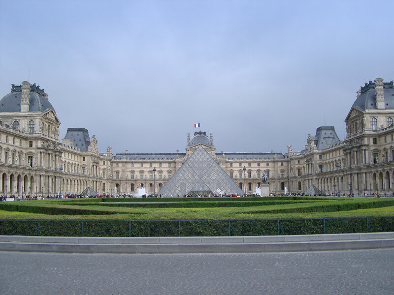 Louvre Museum with Pyramid