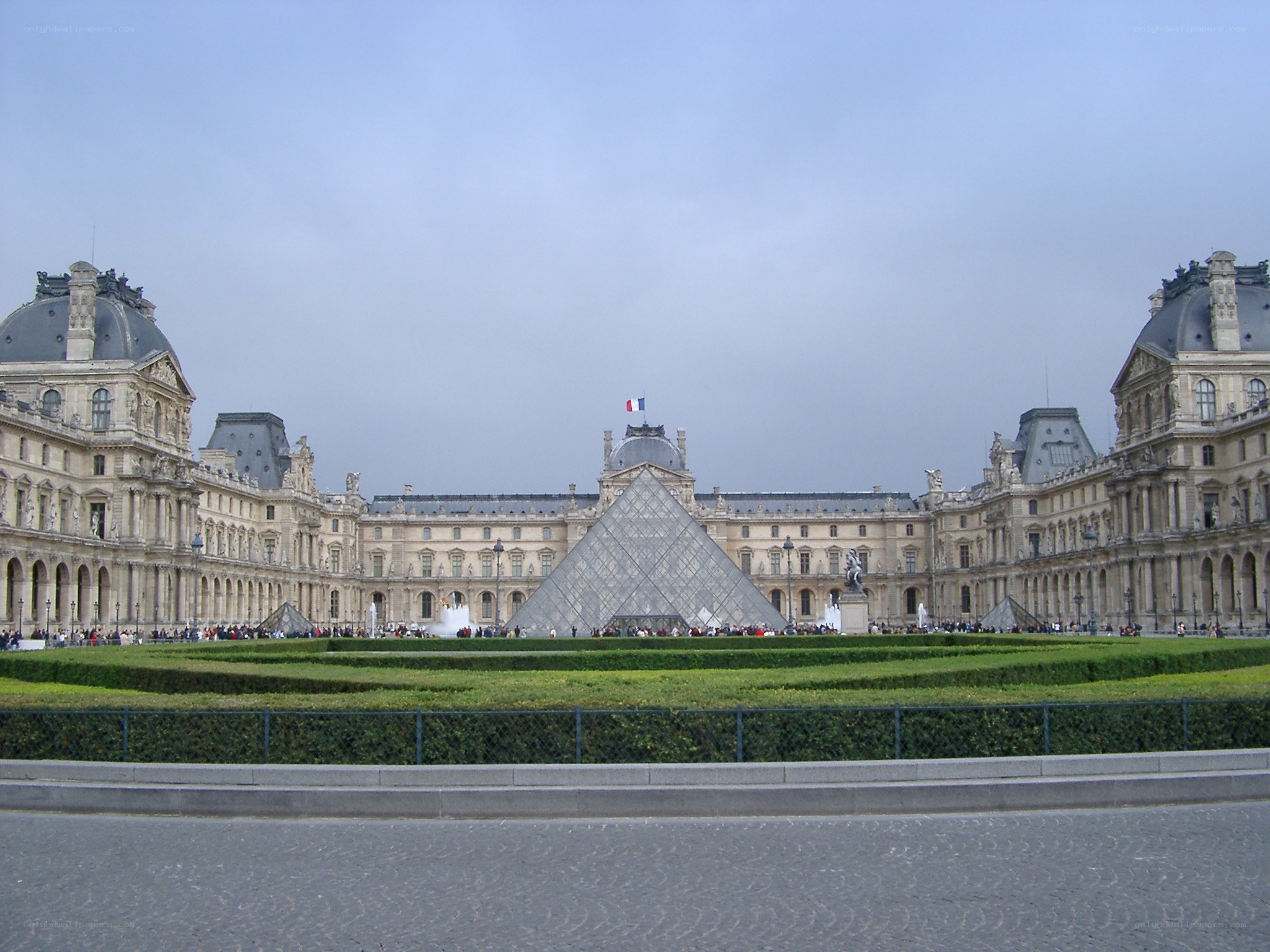 Louvre Museum with Pyramid