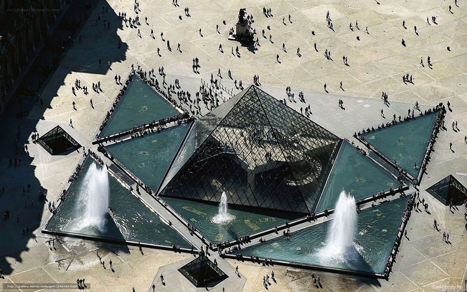 Louvre Pyramid aerial view