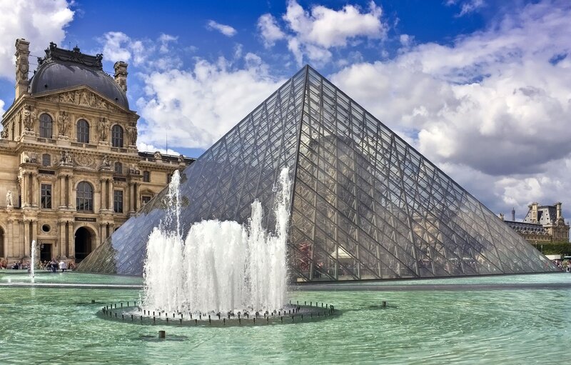 Louvre Pyramid — Blue
