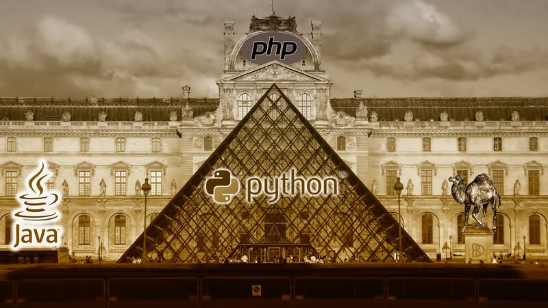 Louvre Pyramid — Sepia
