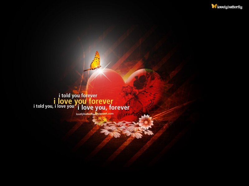 love and butterflies wallpaper