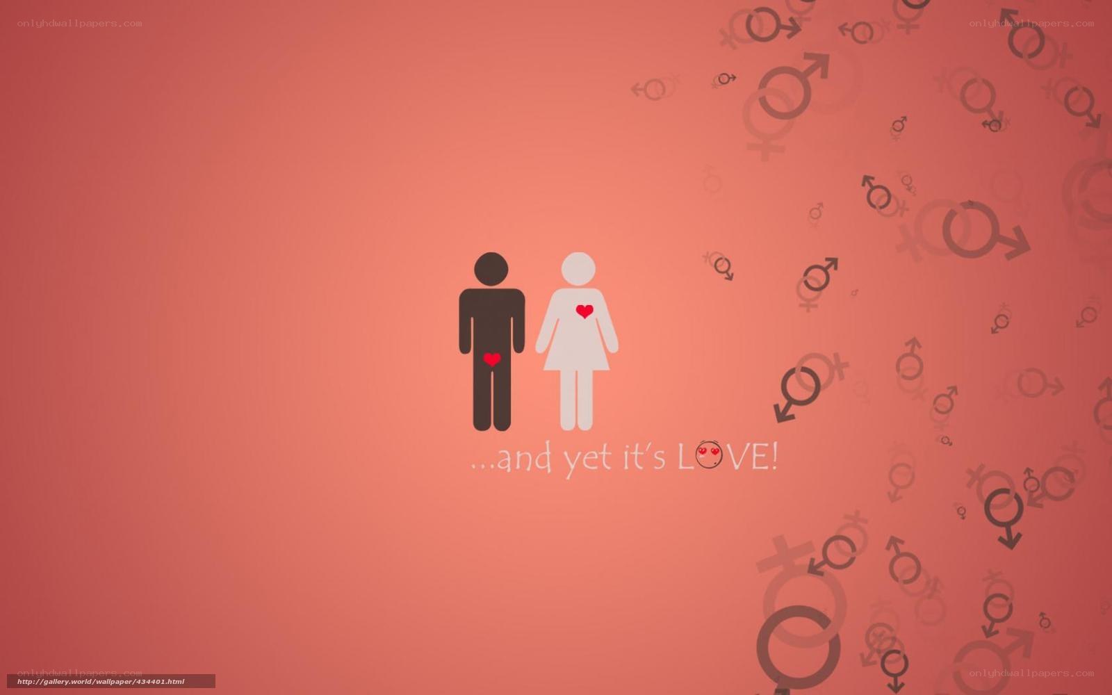 love and gender symbols