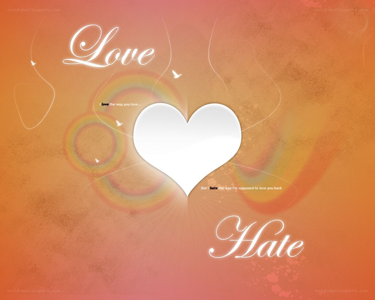 Love and Hate Heart Design