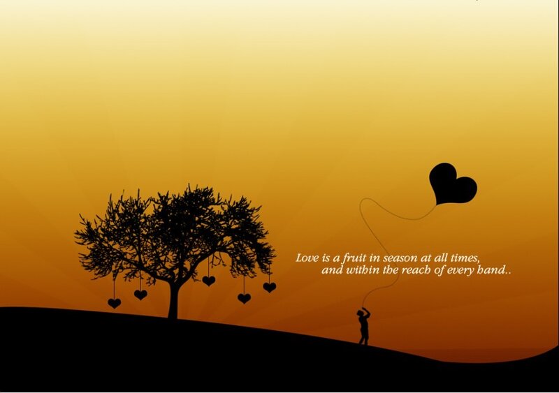 Love and heart balloons