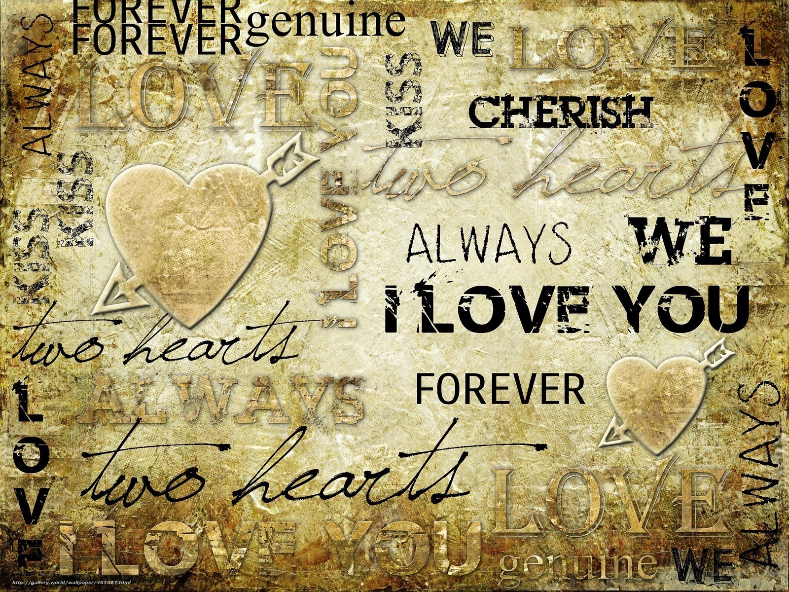 love and hearts collage